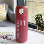 Digital Stainless Steel Thermos Cup Gift Student Drinking Cup - Small Rose Red