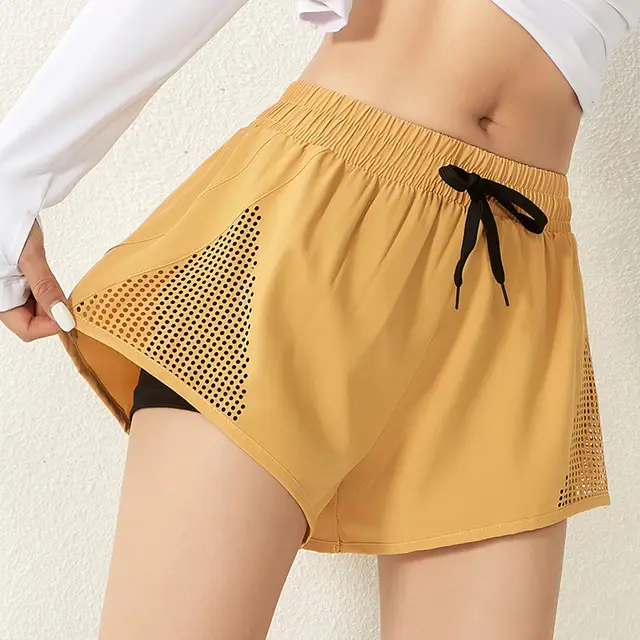 Summer sports fitness shorts - Yellow