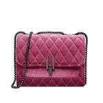 Velvet Crossbody Bag - Pink