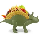 Food Grade Dinosaur Shape Plastic Food Holder Cornmeal Burritos Holder Taco Holder Food Display Holders Kitchen Food Rack Shell - Green