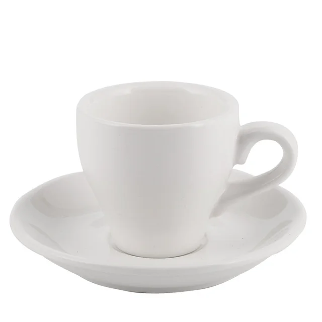 Restaurant set coffee cup and dish ceramics - White