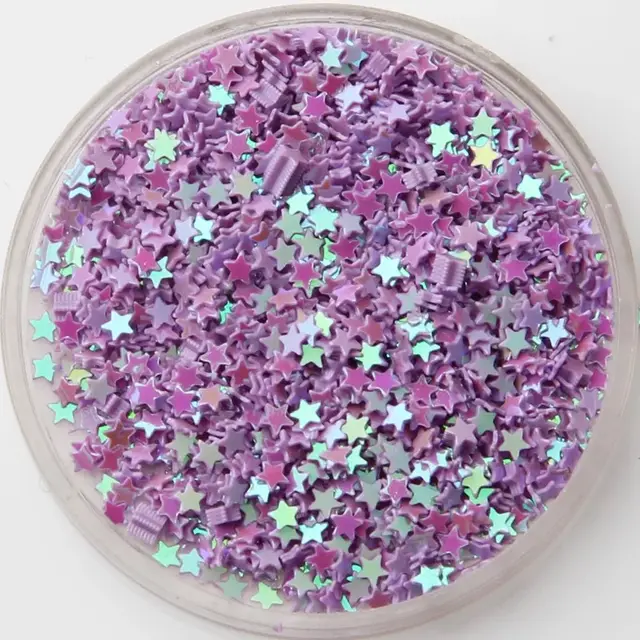 3mm five-pointed star sequin nail patch - Color Purple