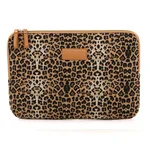 Leopard canvas notebook liner bag - Brown