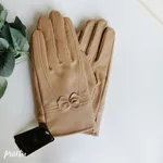 Butterfly Korean style split finger women gloves - Yellow