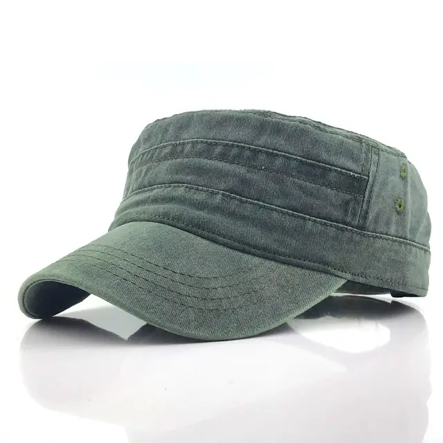 Flat cap male military cap hat - Army Green