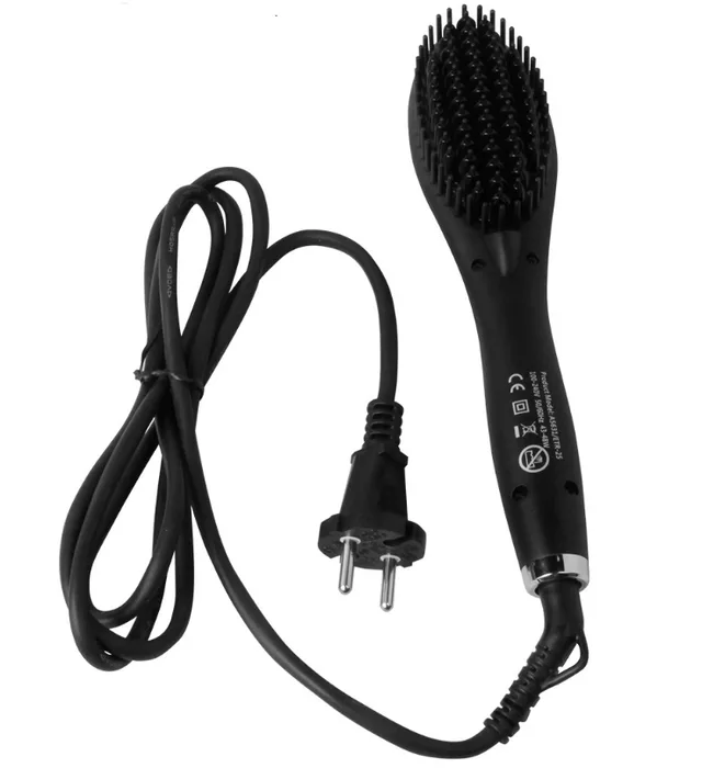 Ceramic Hair Straightening Brush Black - Shop at LoveMi