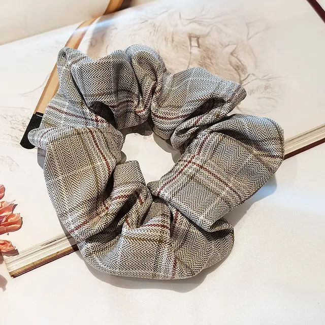Girlish Plaid cord hair accessories 2 Style - Shop at LoveMi