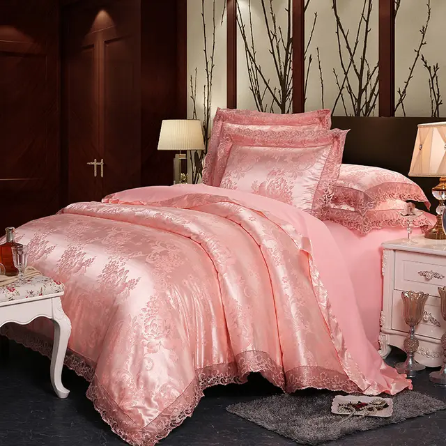 Four-Piece Cotton Bedding With European Style Jacquard Satin - Asakusa