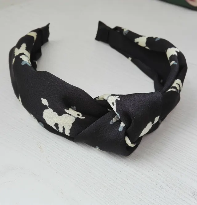Cute And Sweet Big Red Cross Headband Knotted Headband Black - Shop at LoveMi