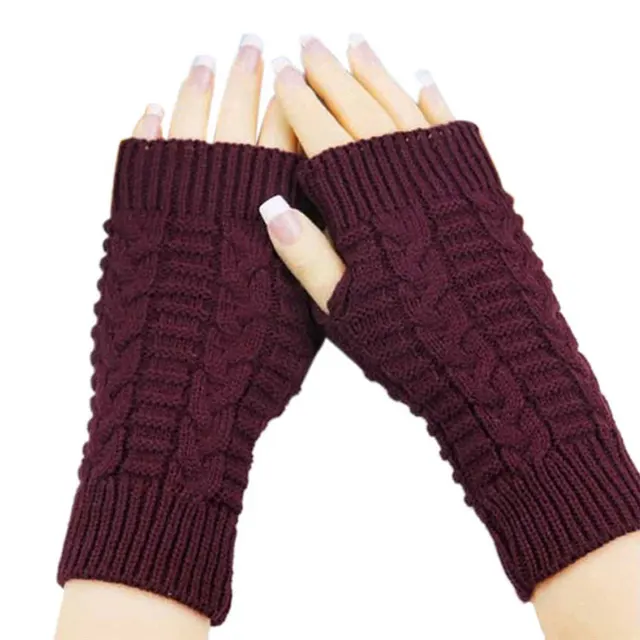 Female computer gloves - Wine Red