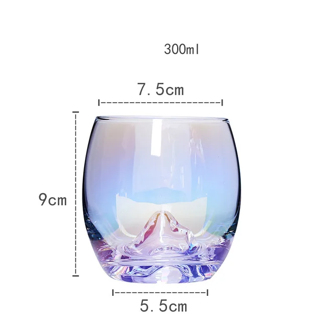 Nordic Colorful Glass Rainbow Glass Family Drinking Water Cup Dazzling Cup - Rainbow Snow Mountain