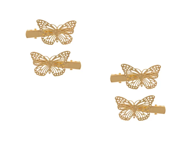 Creative new butterfly paired hairpin three dimensional Gold - Shop at LoveMi