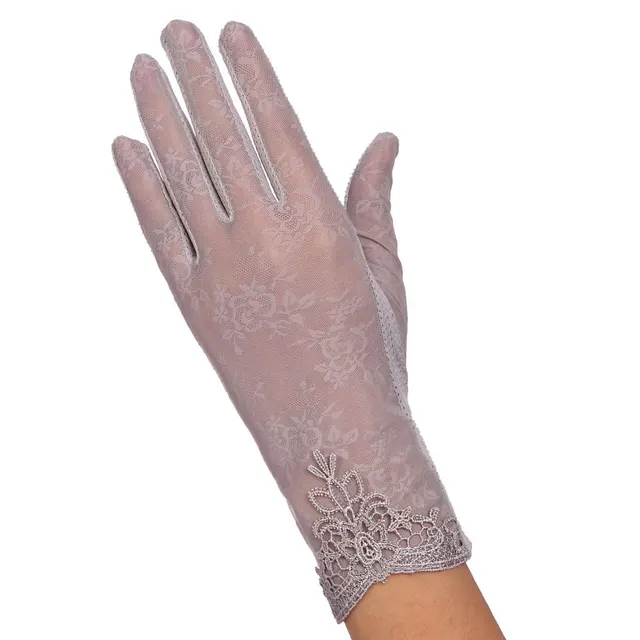 Women's Thin Driving Sun Gloves - Grey