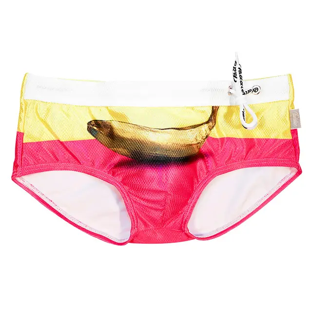 Sexy fashion printed swim trunks - Yellow