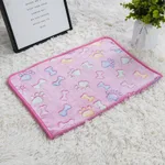 Soft Paw Print Cat Dog Fleece Blankets - Pink A