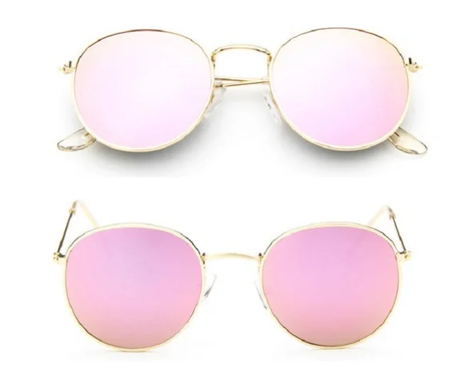 Women Retro Sunglasses - Gold + Pink