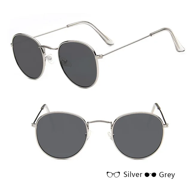 Women Retro Sunglasses - Silver+Gray