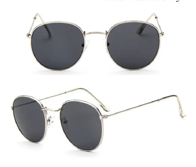 Women Retro Sunglasses - Silver + Grey
