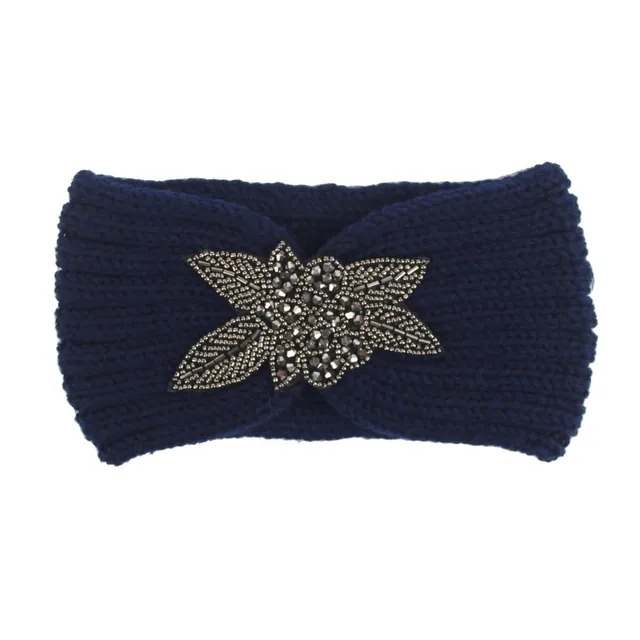 Autumn and winter warm hair accessories hair band - Navy Blue