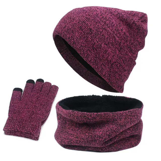 Touch screen gloves - Rose Red