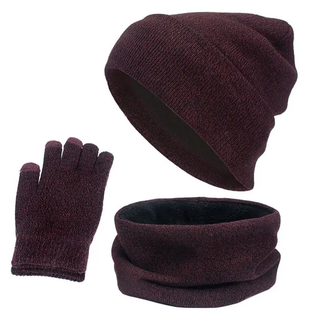 Touch screen gloves - Wine Red