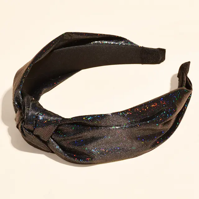 Fashion All-match Headband Wide-side Hairpin - Black
