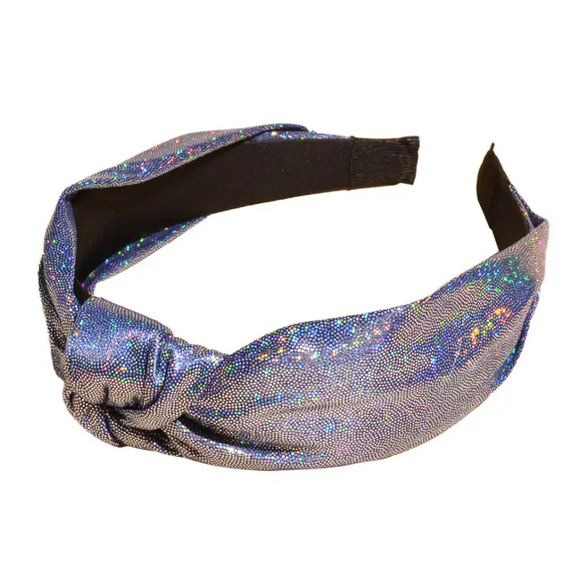 Fashion All-match Headband Wide-side Hairpin - Blue