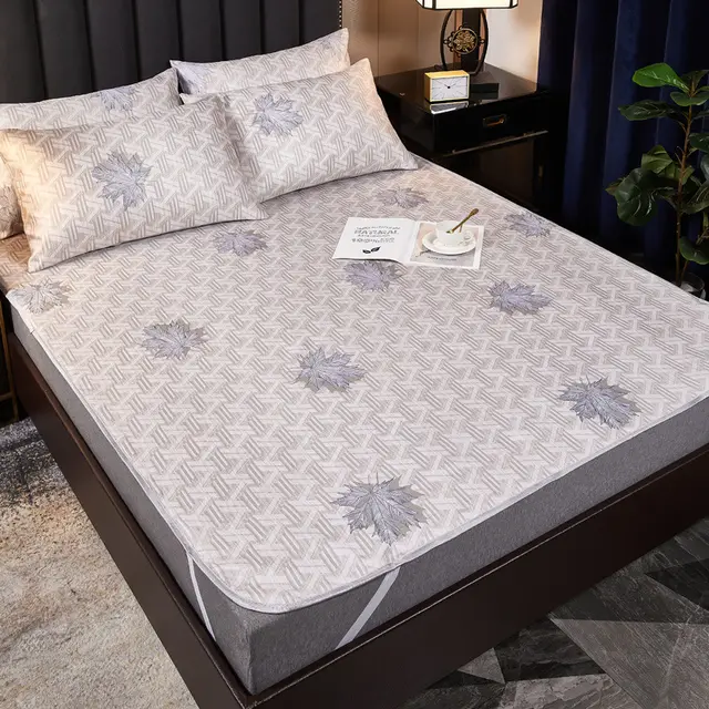 Three-piece ice silk mat set - Leaf Language