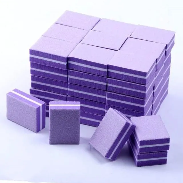 Two-sided mini nail file block - Purple