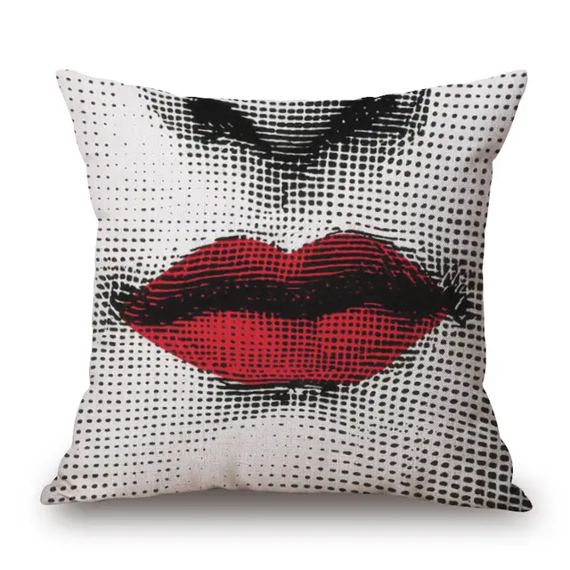 Retro Black Beauty Cotton Linen Pillowcase Sofa Cushion 8Style - Shop at LoveMi