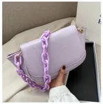 Fashion messenger handbag - Purple