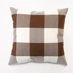 Lattice square pillow, home living room sofa pillow - Coffee Plaid