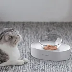 Xiaopei Cat Bowl Oblique Mouth Double Bowl Drinking Water Adjustable - Single Bowl