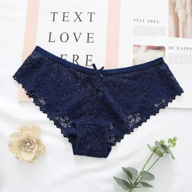 Lace Panties - Navy Blue