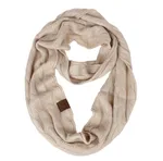 CC scarf wool knit bib winter collar - Beige