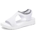 Sporty casual flat sandals - White