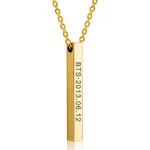 Stainless Steel Collective Individual Necklace - Gold With Box
