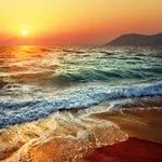 3D DIY Diamond Painting Nature Diamond Embroidery Sunset Beach Beaded Embroidery Hobby Mosaic Pattern For Home Decor - 25X25 Square