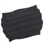 Winter Ear Protection Ladies Knitted Headband - Dark Grey