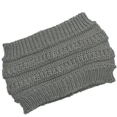 Winter Ear Protection Ladies Knitted Headband Light Grey - Shop at LoveMi