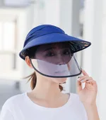 Anti-foam hat men and women sun hat sunscreen cap - Navy