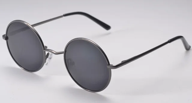 Vintage round frame sunglasses - Gun Ash Gray