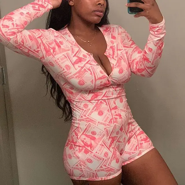 Sexy jumpsuit pajamas Pink - Shop at LoveMi