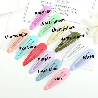 Drops of oil colored bangs hair clips - Champagne