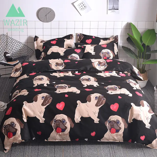 Cartoon pug bedding set - Uk D