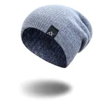 Woolen cap with stripes in autumn and winter - Light Grey