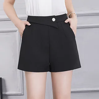 Summer Wide Thigh Shorts - Black