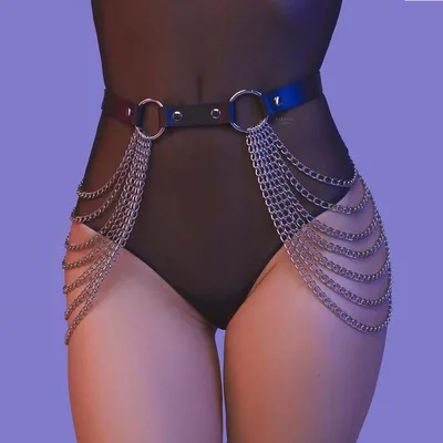 Concave shape sexy all match casual belt chain belt Black - Shop at LoveMi