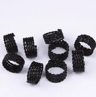 / Pack Different Gold Hair Braids - Black