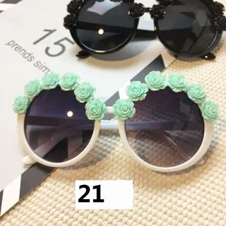 Handmade flower diamond sunglasses - 21Style